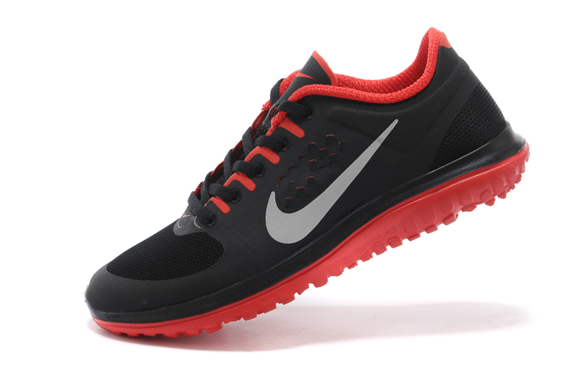 Femmes Nike FS Lite Run chaussures de course libre noir rouge (1)